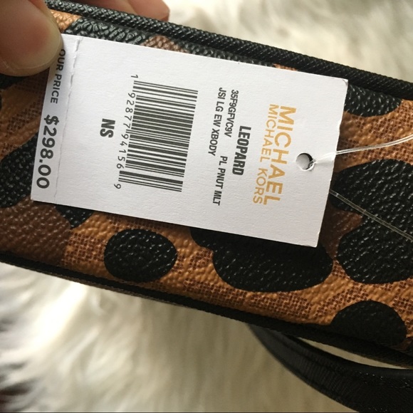 Last 1✨Michael Kors jet se Large leopard Crossbody - Picture 5 of 8